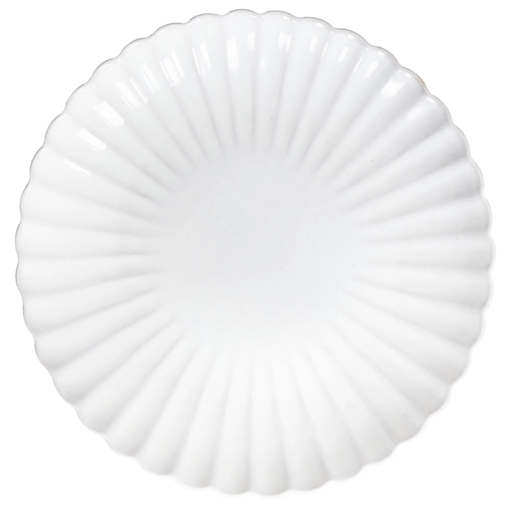 Set di 4 piatti da contorno in gres porcellanato bianco fatti a mano con smalto reattivo Perfetti per dessert cucina e sala da pranzo