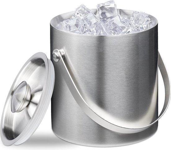 Semifreddo a doppia parete in acciaio inox con coperchio - 15 Litri
