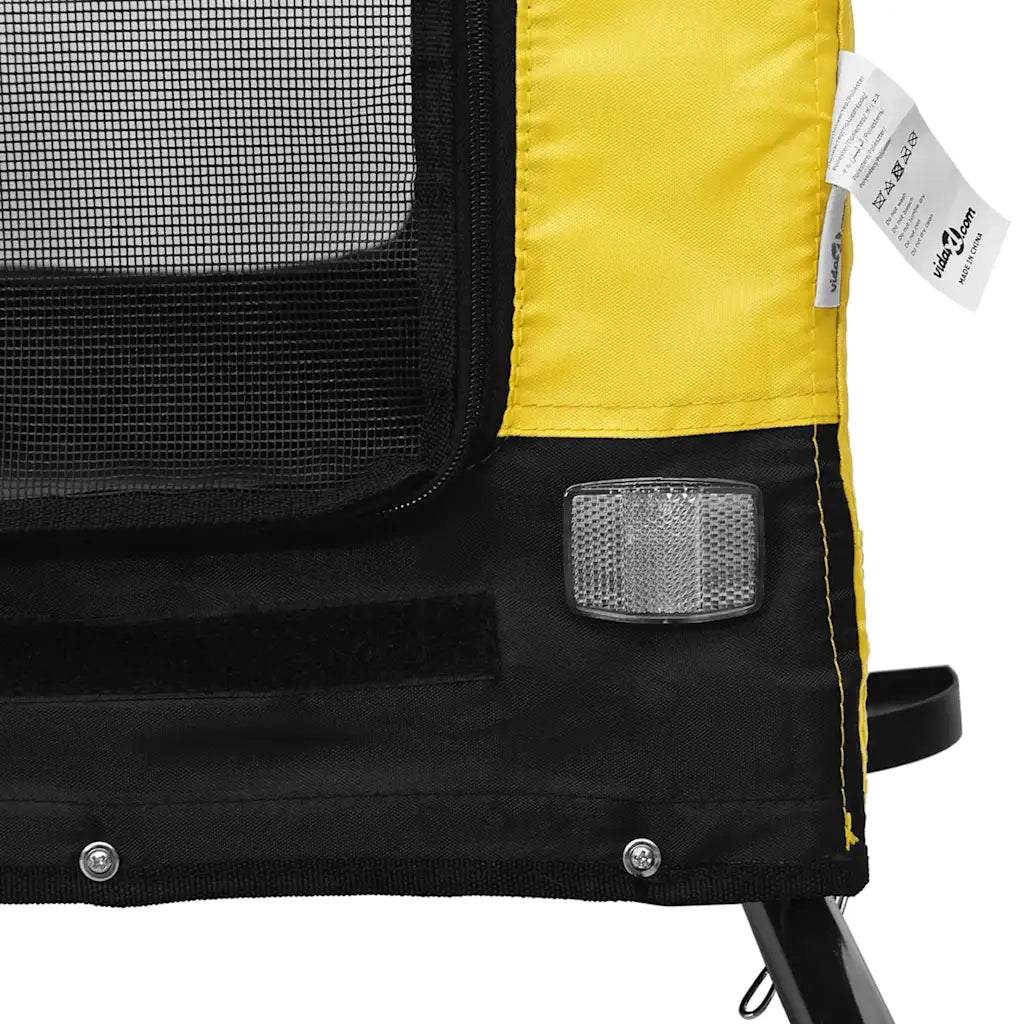Rimorchio da Bici per Animali Giallo e Nero Oxford e Ferro CFW4590518