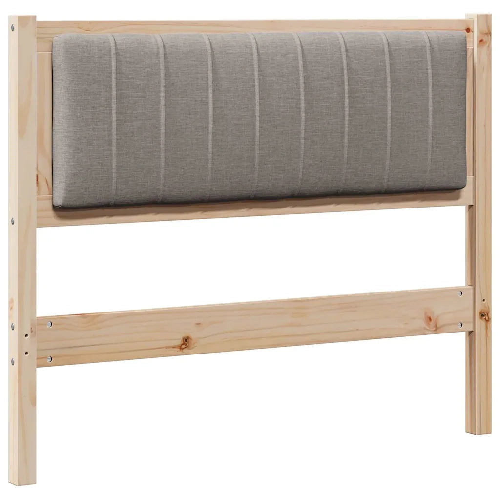 Testiera imbottita-Testiera con Cuscini-Testata Marrone 100 cm Pino massello 442264