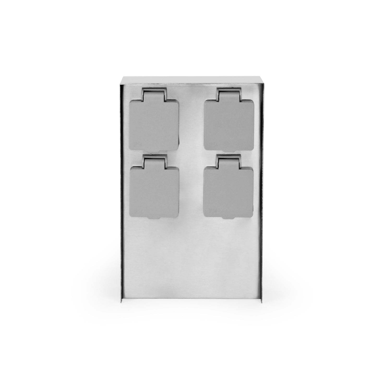 Colonna multipresa da giardino, 4 prese 230V, acciaio, IP44, Palo presa multipla esterno