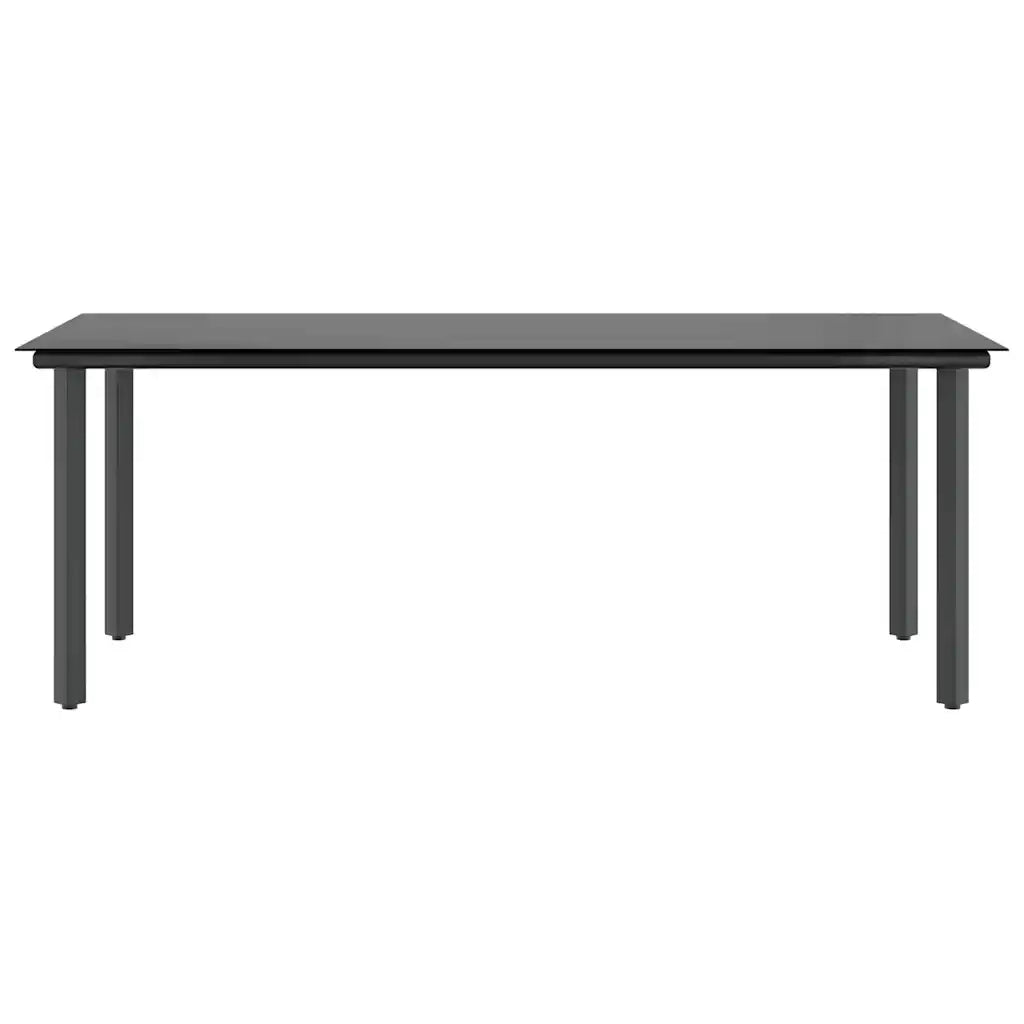 Set Pranzo da Giardino 7pz Marrone Polyrattan Vetro