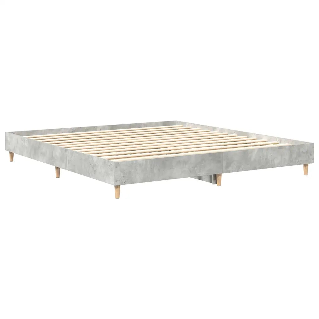 Giroletto senza Materasso Grigio Cemento 160x200cm Truciolato 3329033