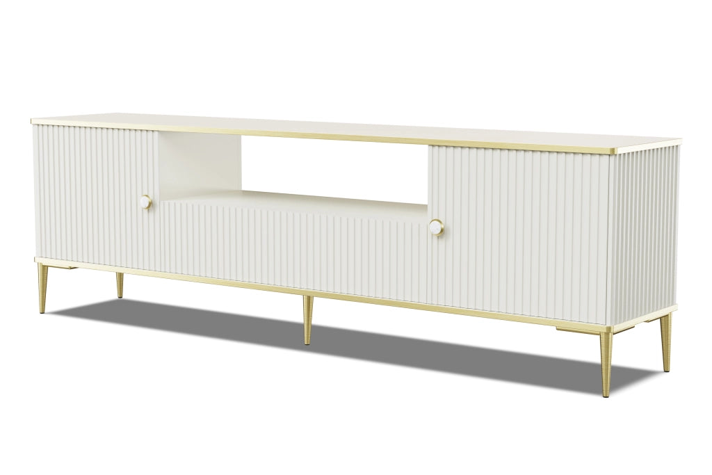 PORTA TV PETRA 180 2D1S GAMBE CASHMERE ORO