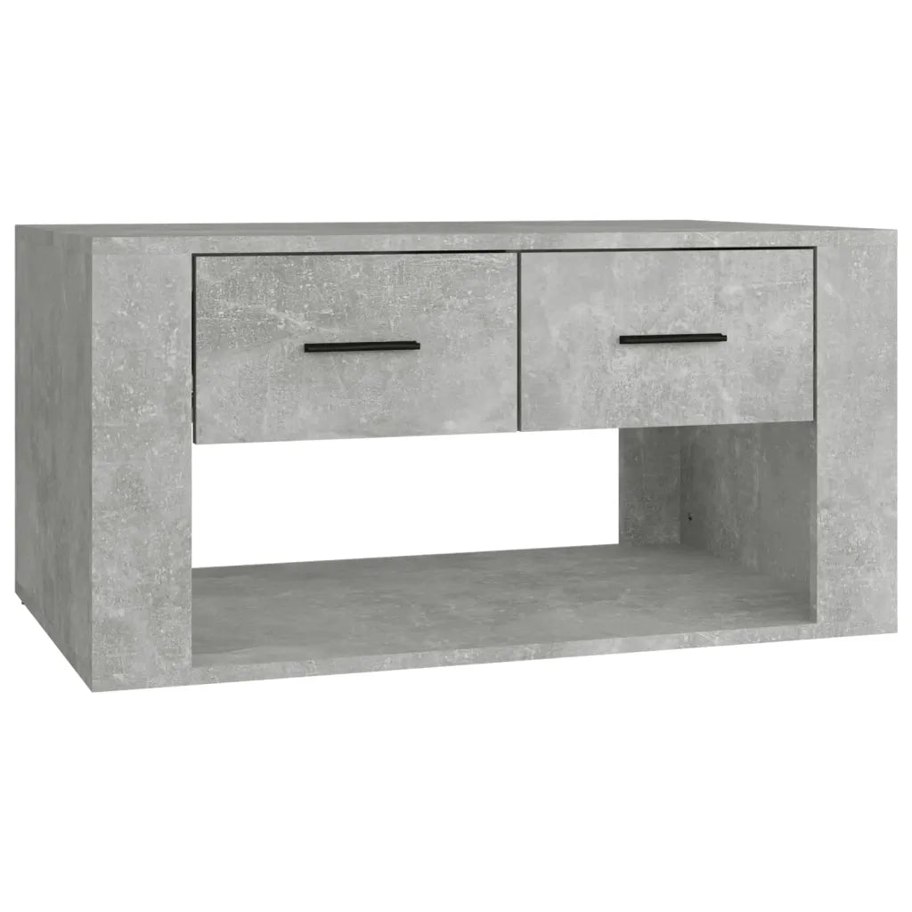 Tavolino da Salotto Grigio Cemento 80x50x40cm Legno Multistrato