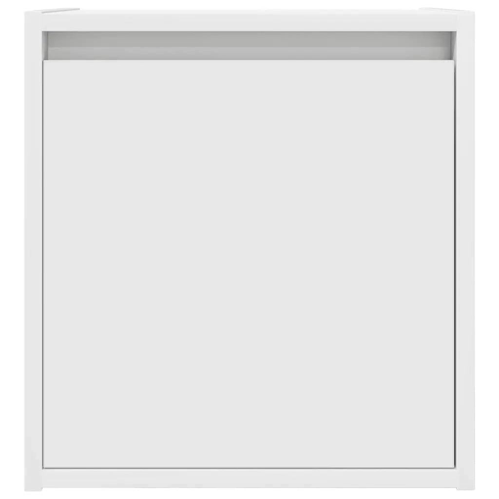 Comodino a Muro-Tavolino da notte sospeso Bianco 38x34x40 cm 747289