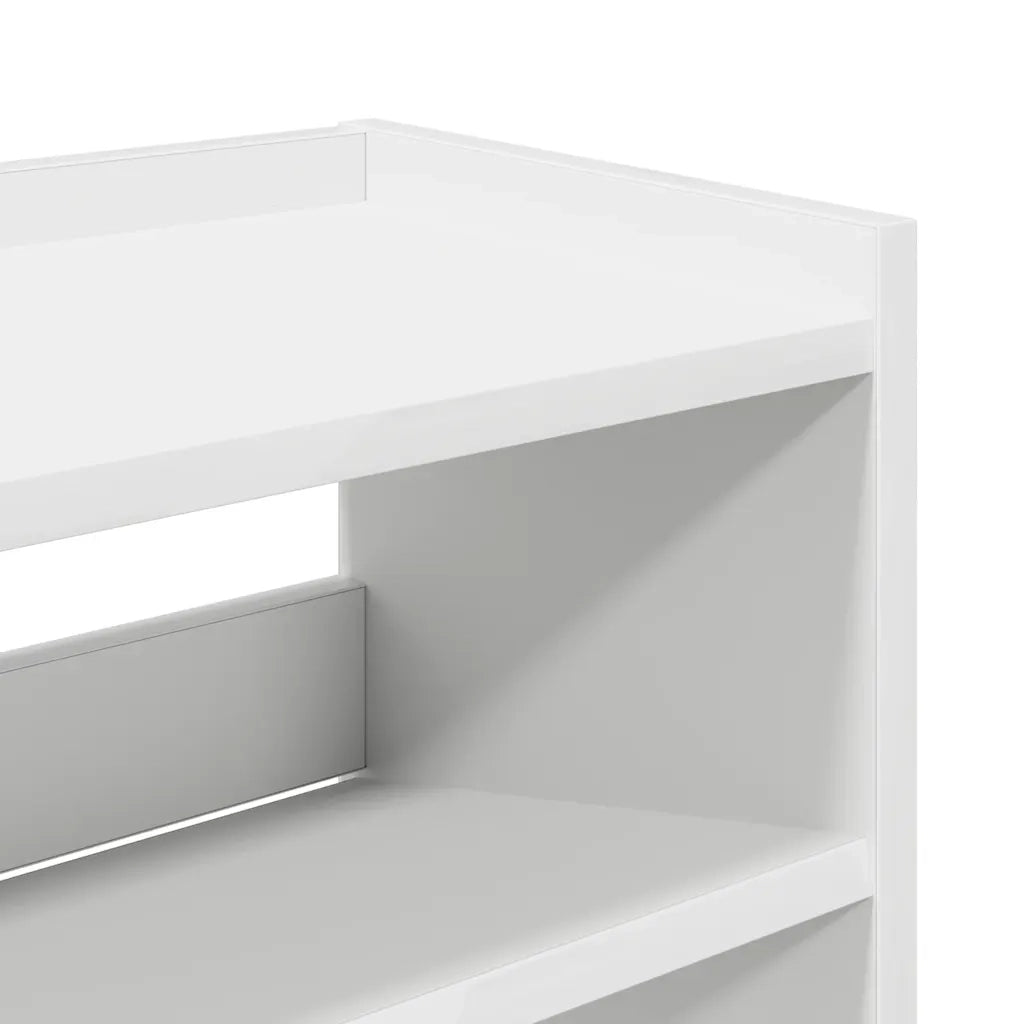 vidaXL Scarpiera Bianca 80x25x100 cm in Legno Multistrato