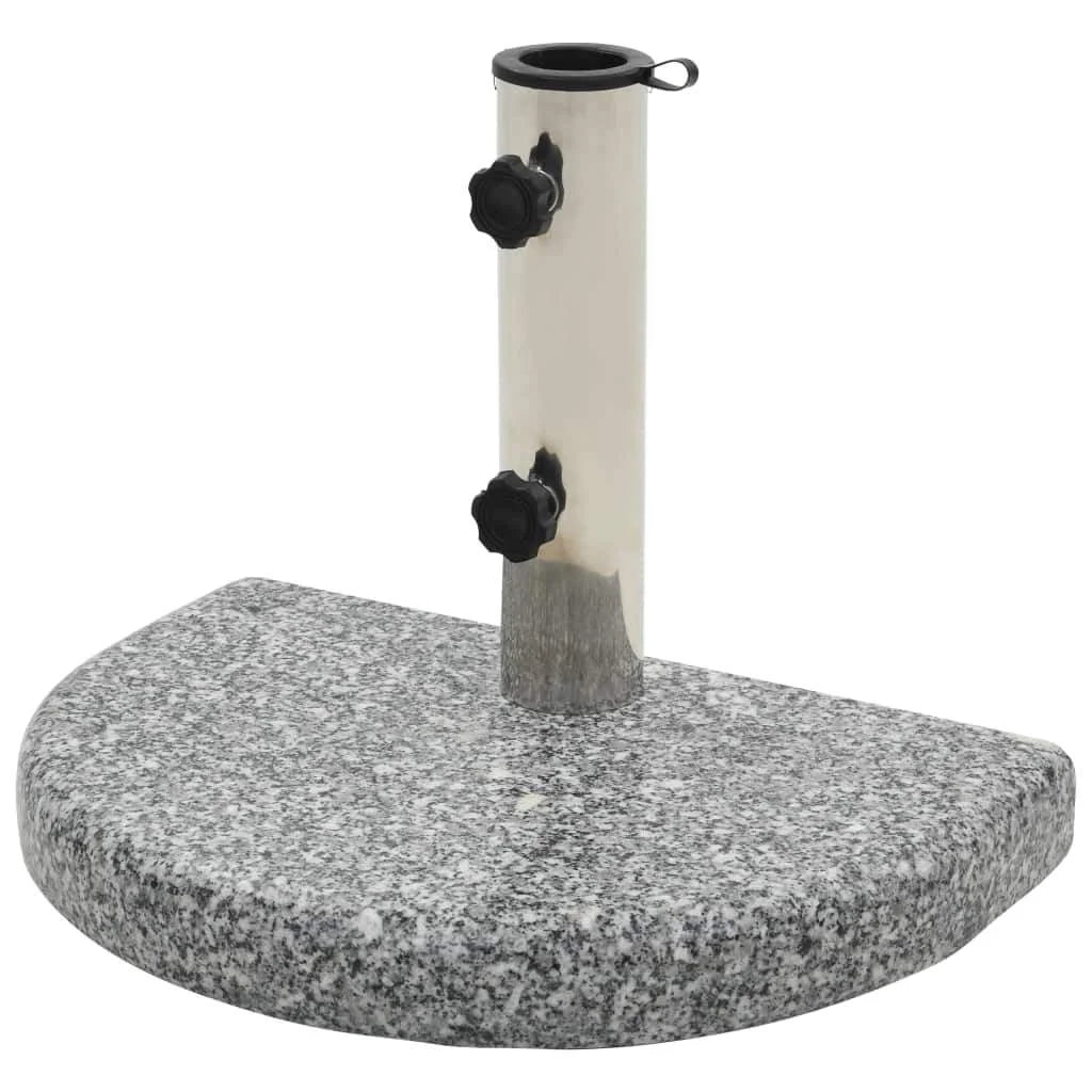 Base per ombrellone semicircolare in granito 10 kg grigio 2202089