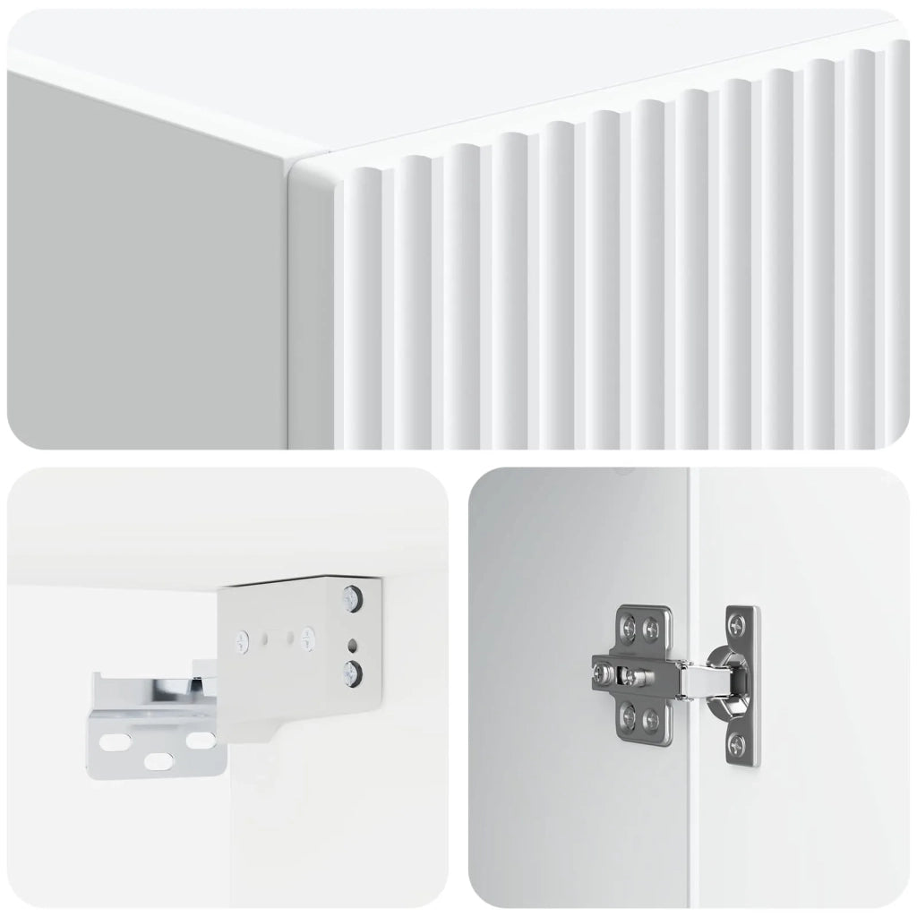 Mobiletto a muro Bianco 33 x 34,5 x 90 cm Legno ingegnerizzato 898925