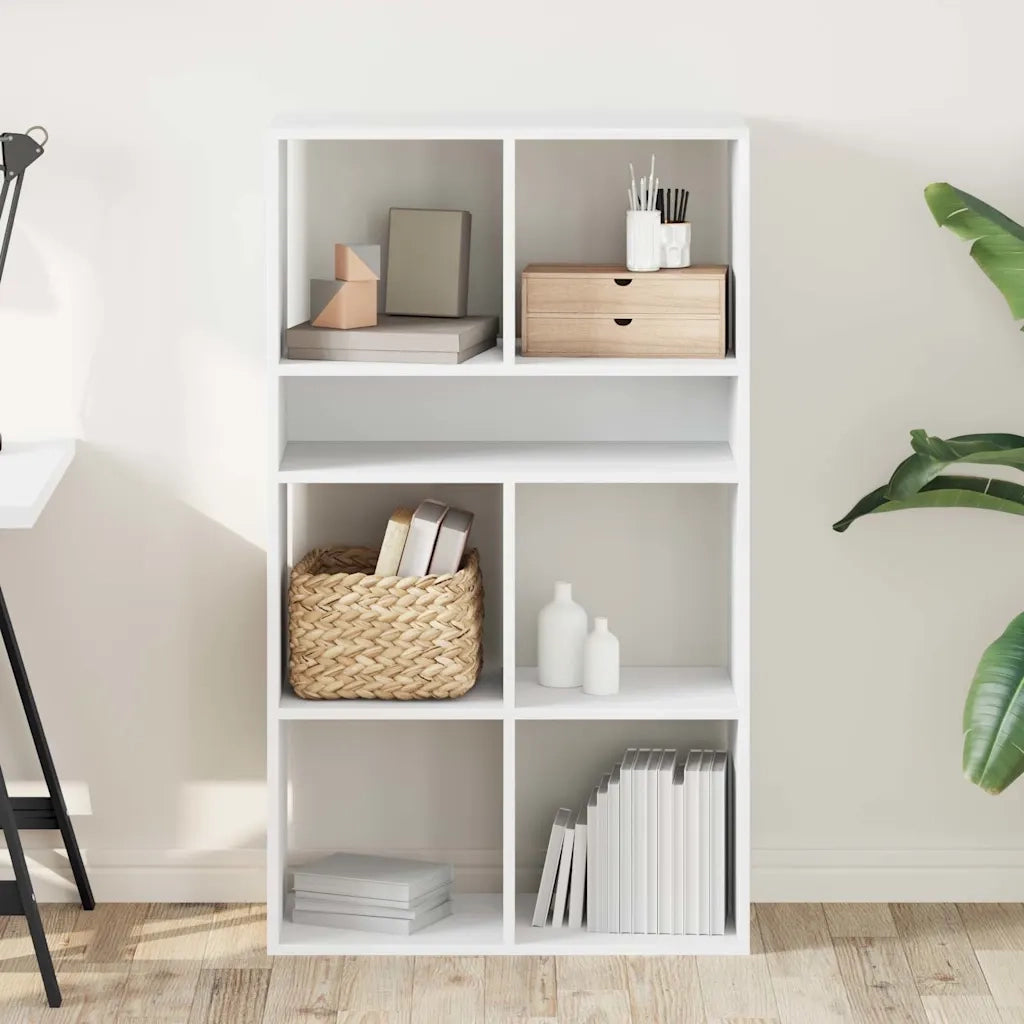 Libreria Bianca 66x31x112 cm in Legno Multistrato