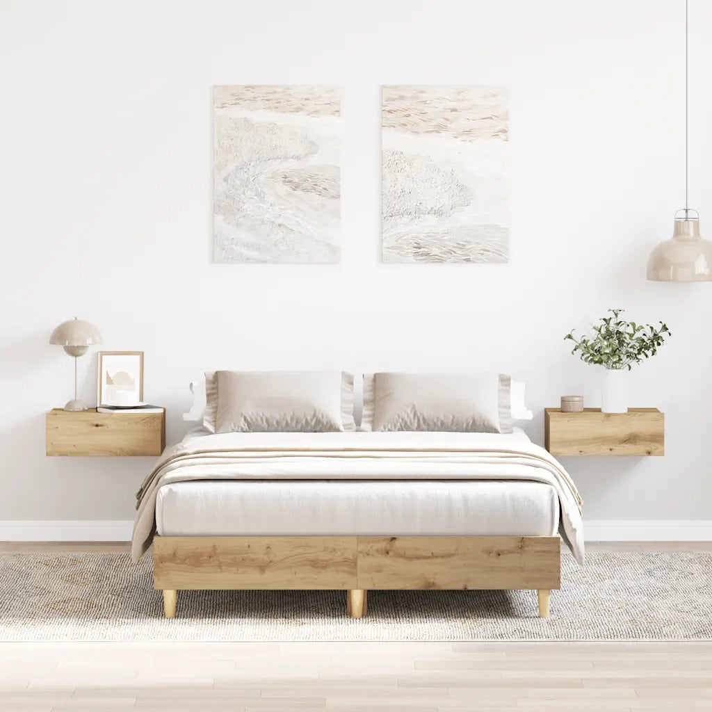 vidaXL Giroletto senza Materasso Rovere Artigianale 140x190 cm