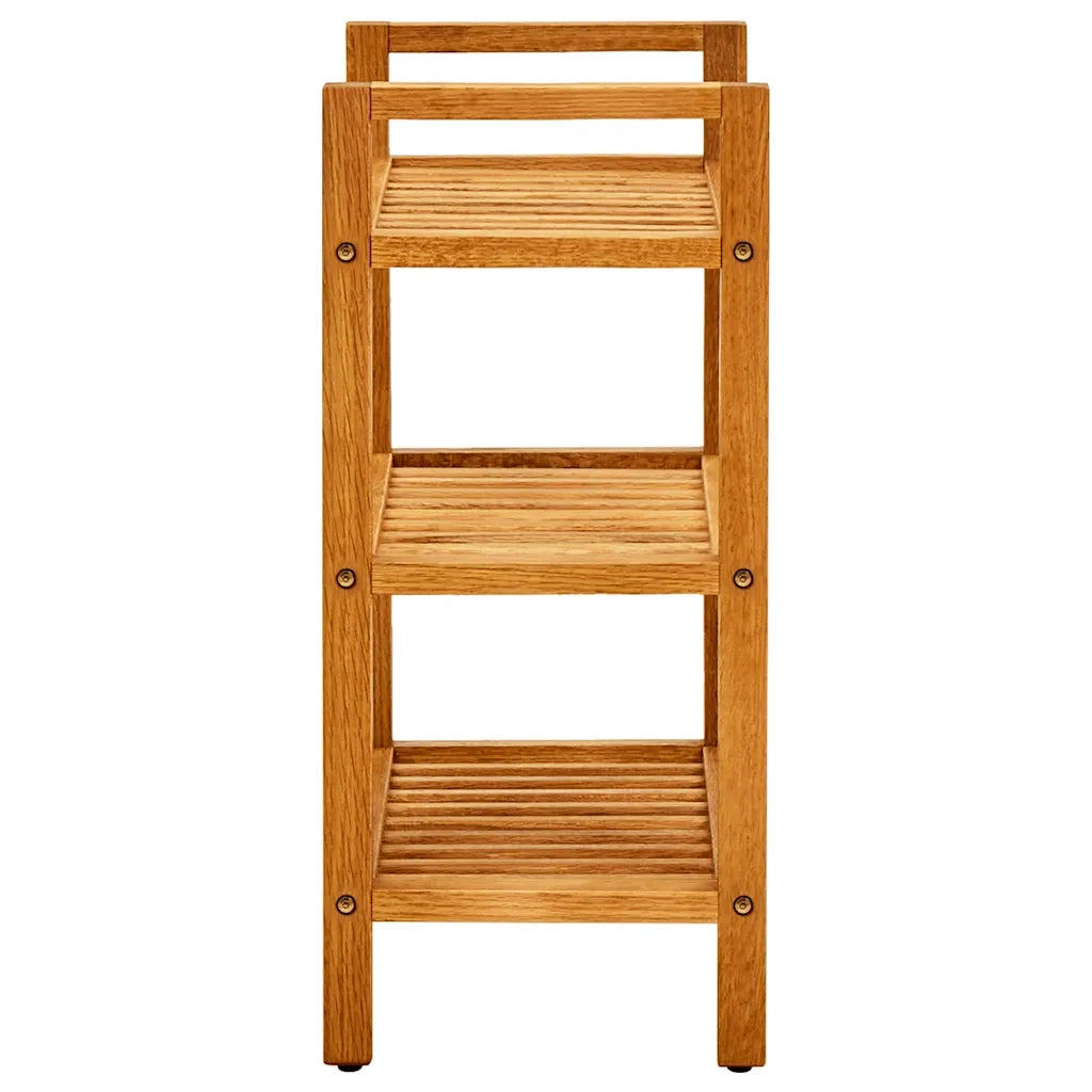 Scarpiera con 3 Ripiani-Scaffale per scarpe 50x27x60 cm in Legno Massello di Rovere