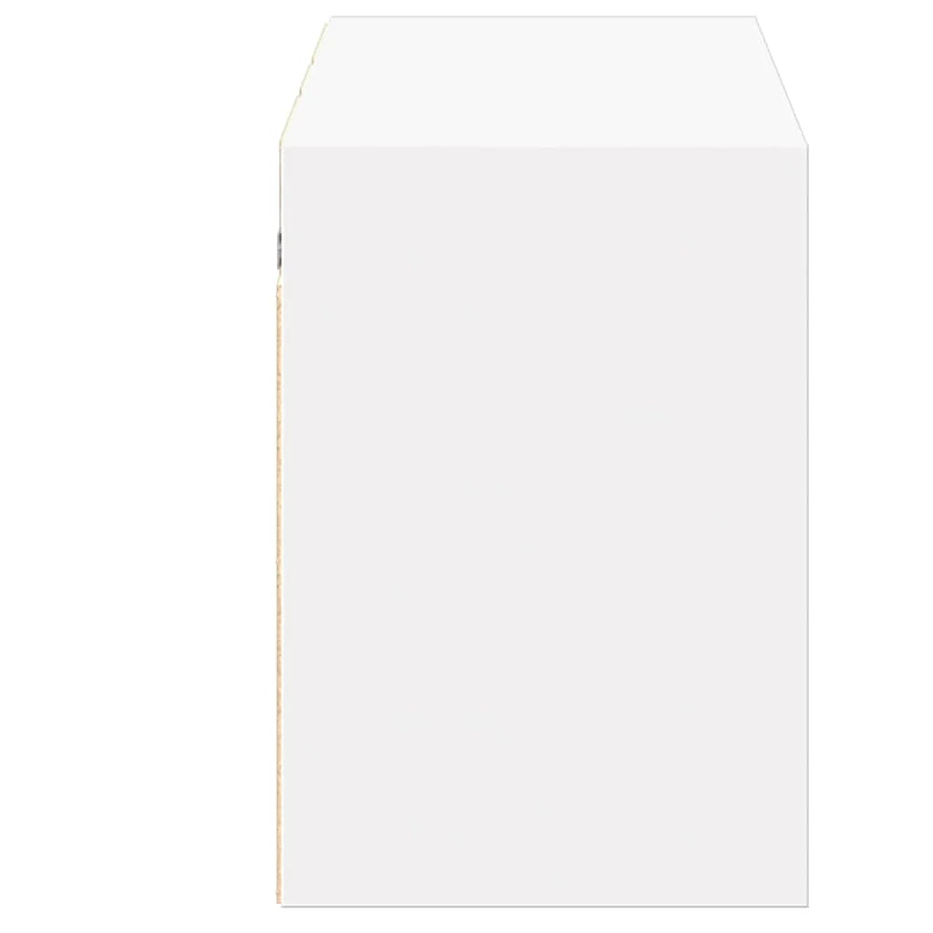 Mobile TV multimediale scaffale TV credenza mobile TV sala da pranzo soggiorno camera da letto mobile da parete con luci LED 130 x 31 x 45 cm bianco 02_0027857