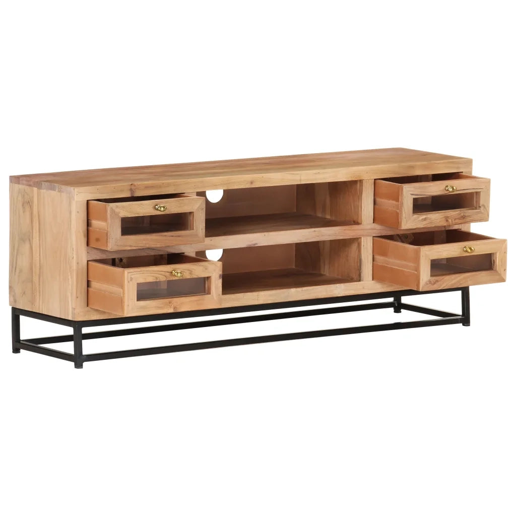Mobile Porta TV 110x30x40 cm in Legno Massello di Acacia 323503