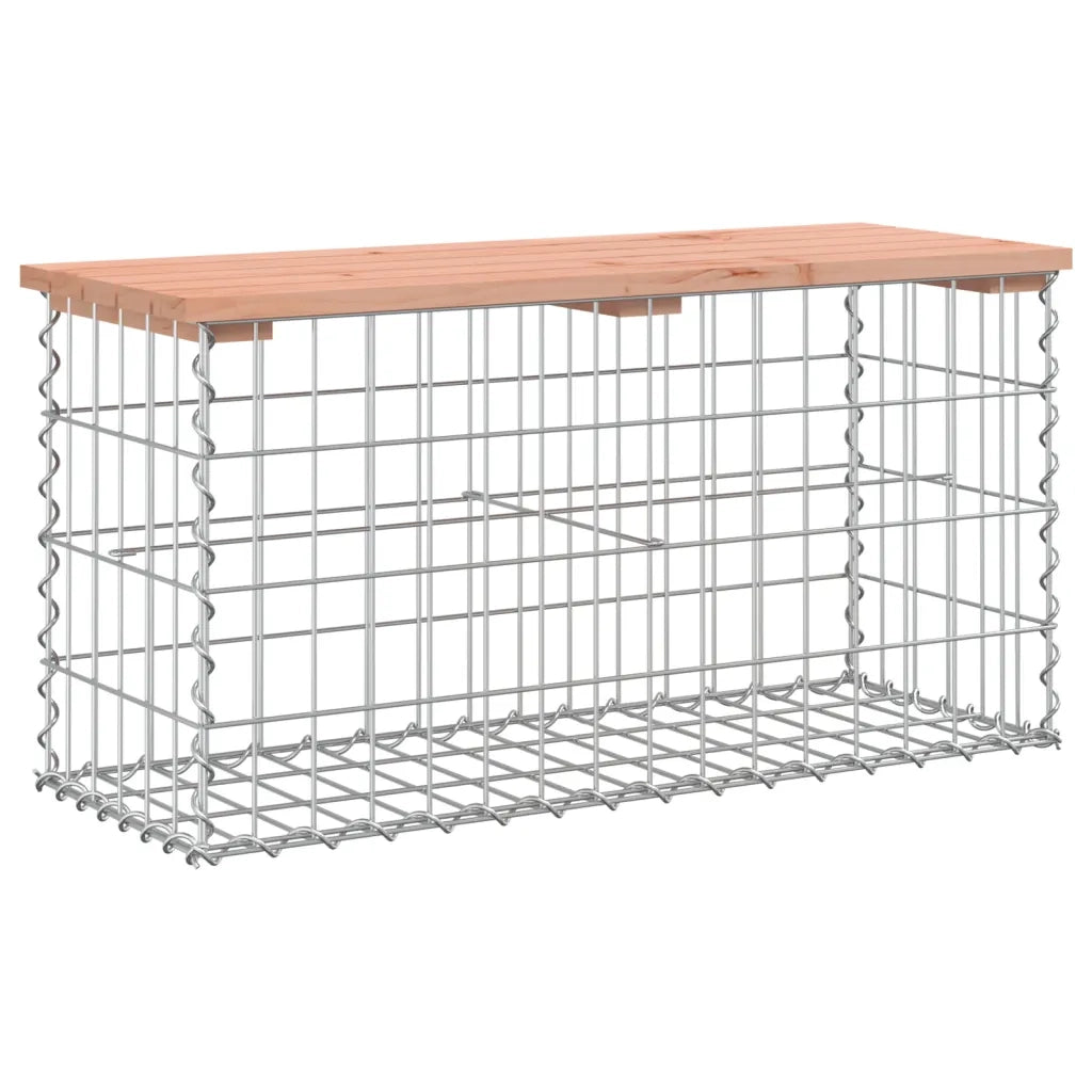 Panca da Giardino Design Gabbione 83x31,5x42cm Massello Douglas
