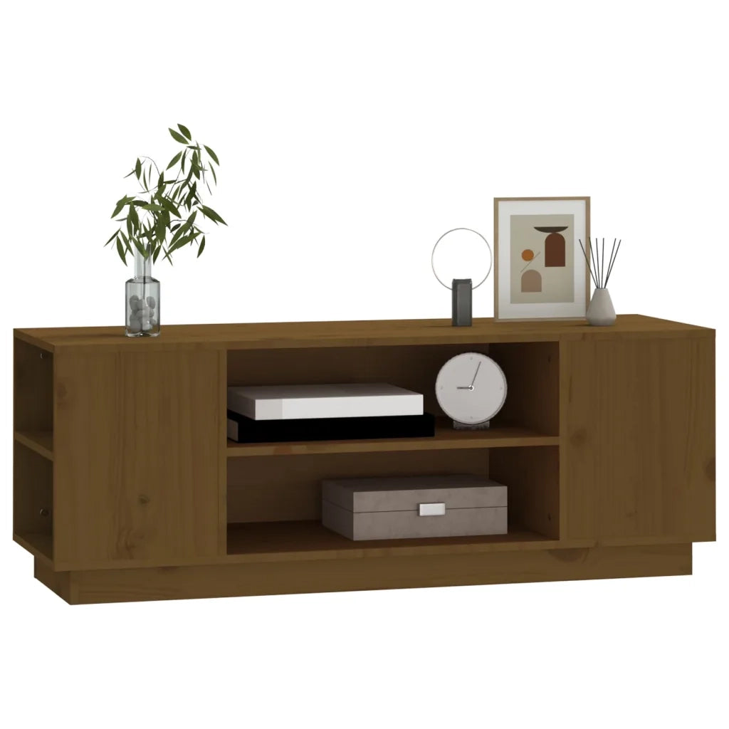 Mobile Porta TV ambra 110x35x40,5 cm in Legno Massello di Pino 814412