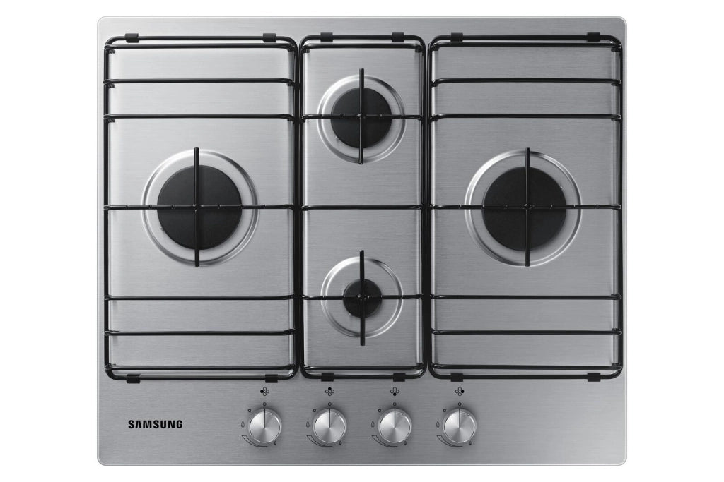 Samsung NA64H3110BS Piano Cottura a Gas 4 Zone Knob Dial Griglie Smaltate 60 cm Acciaio Inox