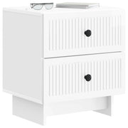 Comodino | Armadio da Notte | Mobiletto da notte con cassetto Bianco Lucido 43 x 34,5 x 47,5 cm