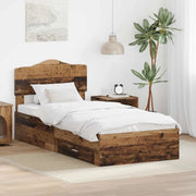 Struttura del letto Legno vecchio 90 x 200 cm Legno multistrato