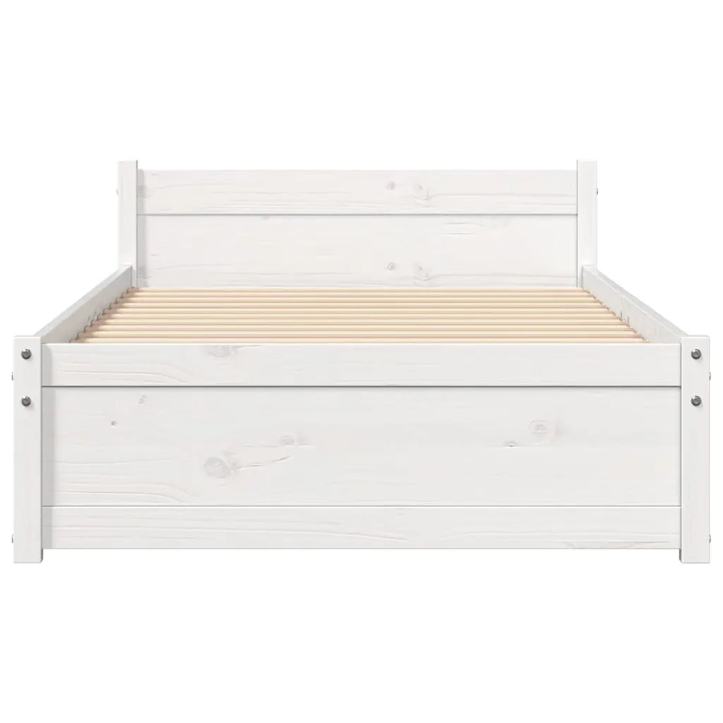 Giroletto Bianco in Legno Massello 90x200 cm