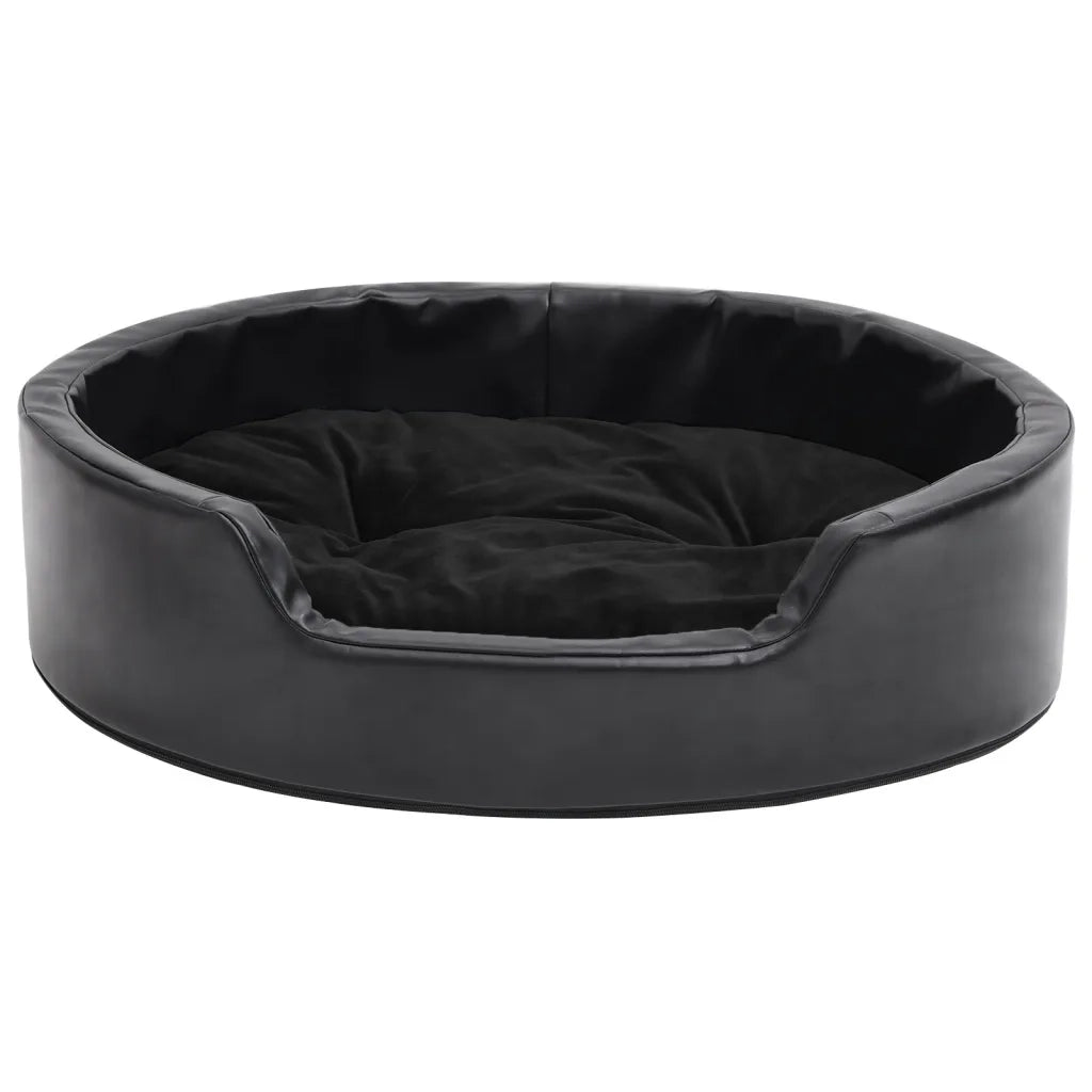 Lettino per Cani Nero 69x59x19 cm in Peluche e Similpelle 171261