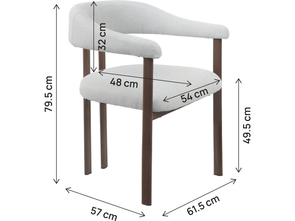 Set di 2 sedie da pranzo in finto legno "Serelia" - Grigio chiaro