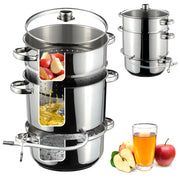 KADAX Spremiagrumi da 8 litri in acciaio inox, a vapore, a induzione e a gas, 3 in 1, grande