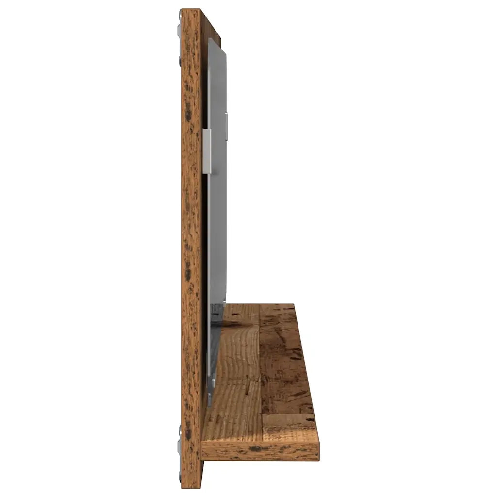 Mensola Specchio con specchio Legno vecchio 90 x 10,5 x 37 cm CFW7511702