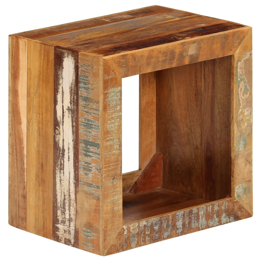 Sgabello in Legno Massello di Recupero 40x30x40 cm 246270