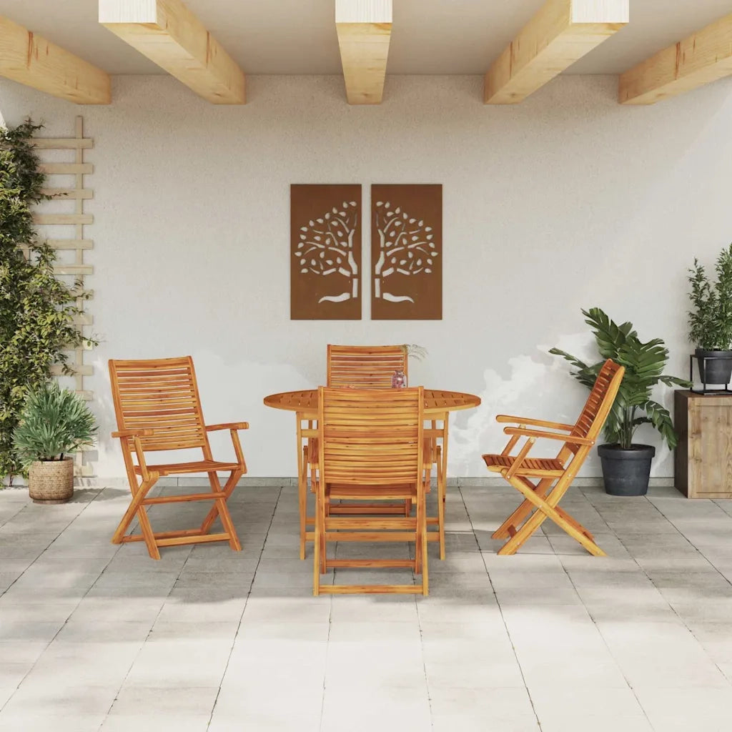 Set da Pranzo per Giardino 5 pcs Marrone 3375709