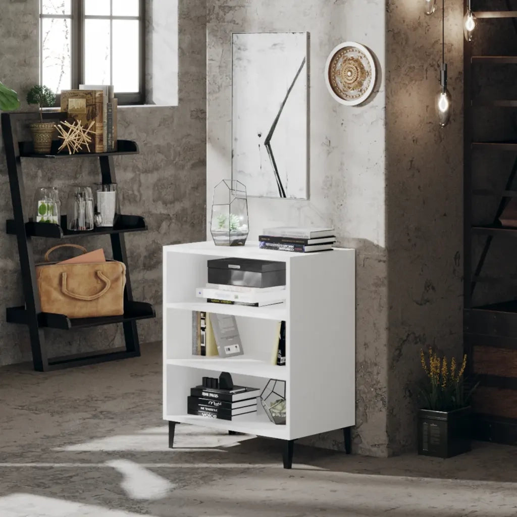 Credenza Bianca 57x35x70 cm in Legno Multistrato 806058