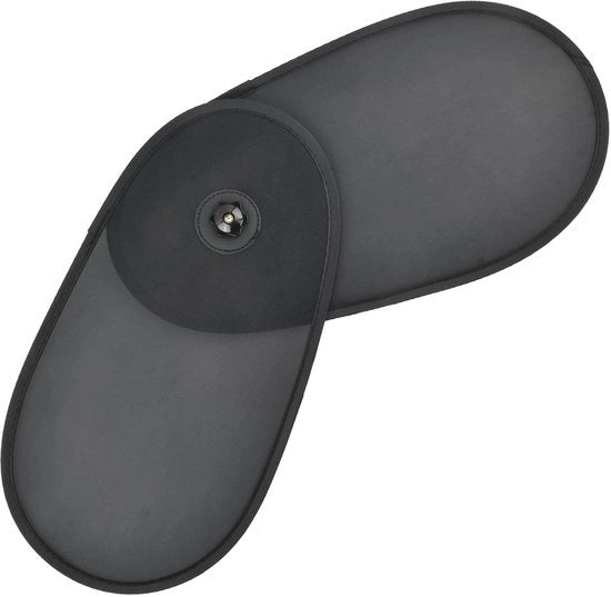 Ombrelloni Automatici per Auto - 2 Pezzi - 40 x 21 cm - Ripiegabile - Tessuto a Maglia in Poliestere - Adatto per Parabrezza Lato e Posteriore