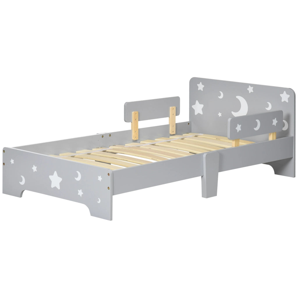 Letto per Bambini con Testiera a Stelle e Luna ¨C zephmum ¨C Bianco 143x76x49 cm