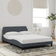 Giroletto con Testiera Grigio Scuro 140x200 cm in Vellutocod mxl 114262