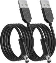Cavo di ricarica per monitor per bambini - Lunghezza 15 metri - Nera - Adatto per diverse unità per bambini e per genitori - Ricarica - 5V - HB50 HB65 HB66 HB6550pro - HB65RX - HB65TX - HB650-2 HB66 - 2 pezzi