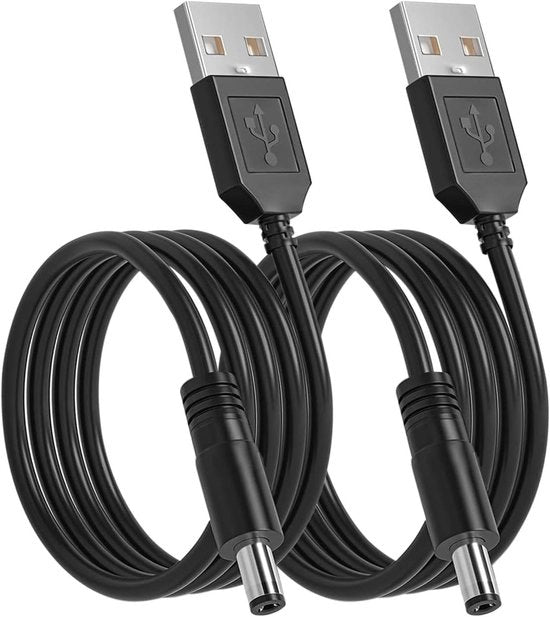 Cavo di ricarica per monitor per bambini - Lunghezza 15 metri - Nera - Adatto per diverse unità per bambini e per genitori - Ricarica - 5V - HB50 HB65 HB66 HB6550pro - HB65RX - HB65TX - HB650-2 HB66 - 2 pezzi
