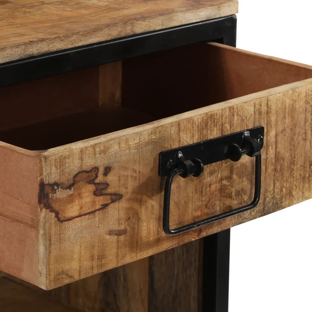 Comodino-Tavolino da notte 40x35x40 cm in Legno Massello di Mango 641415
