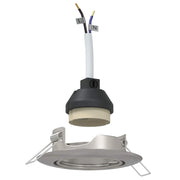 Set di 6 faretti da incasso moderni orientabili angolo 30° 9 x 9 x 2,5 cm metallo argentato 02_0058280