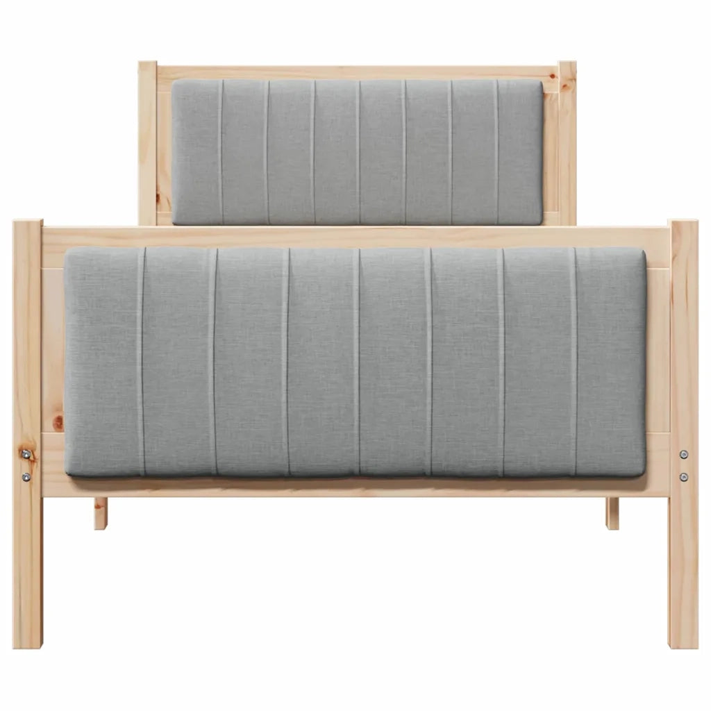 Struttura del Letto Marrone e grigio chiaro 90 x 200 cm 878494