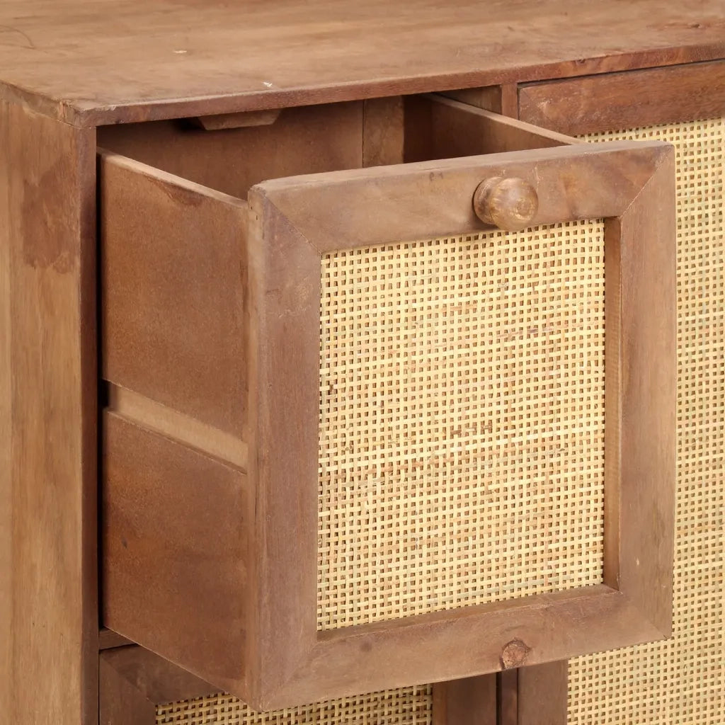 Credenza | Madia | Buffet da pranzo | Armadio da pranzo 60x35x75 cm in Legno Massello di Mango
