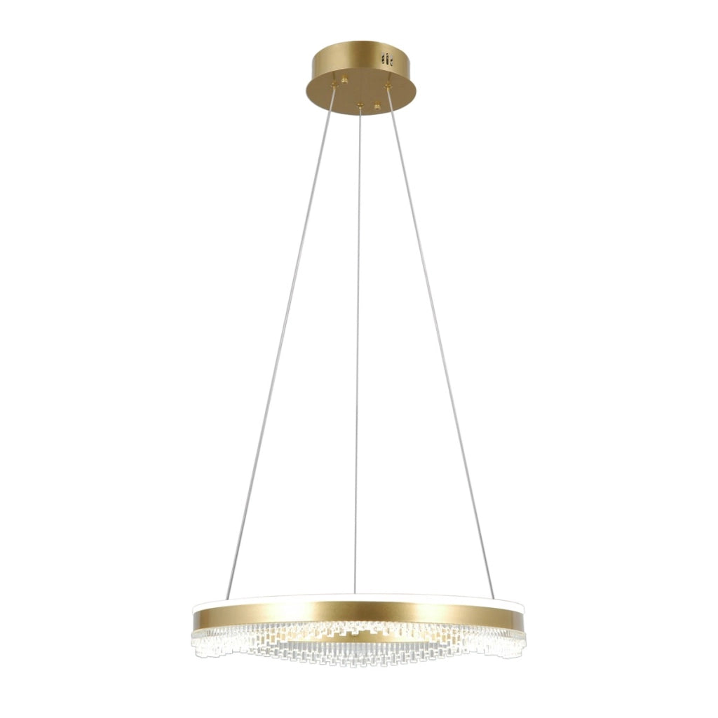 Lampadario LED anello Morte oro 40W Italux