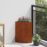 Vaso d'angolo Ruggine 30 x 30 x 50 cm acciaio corten 883681