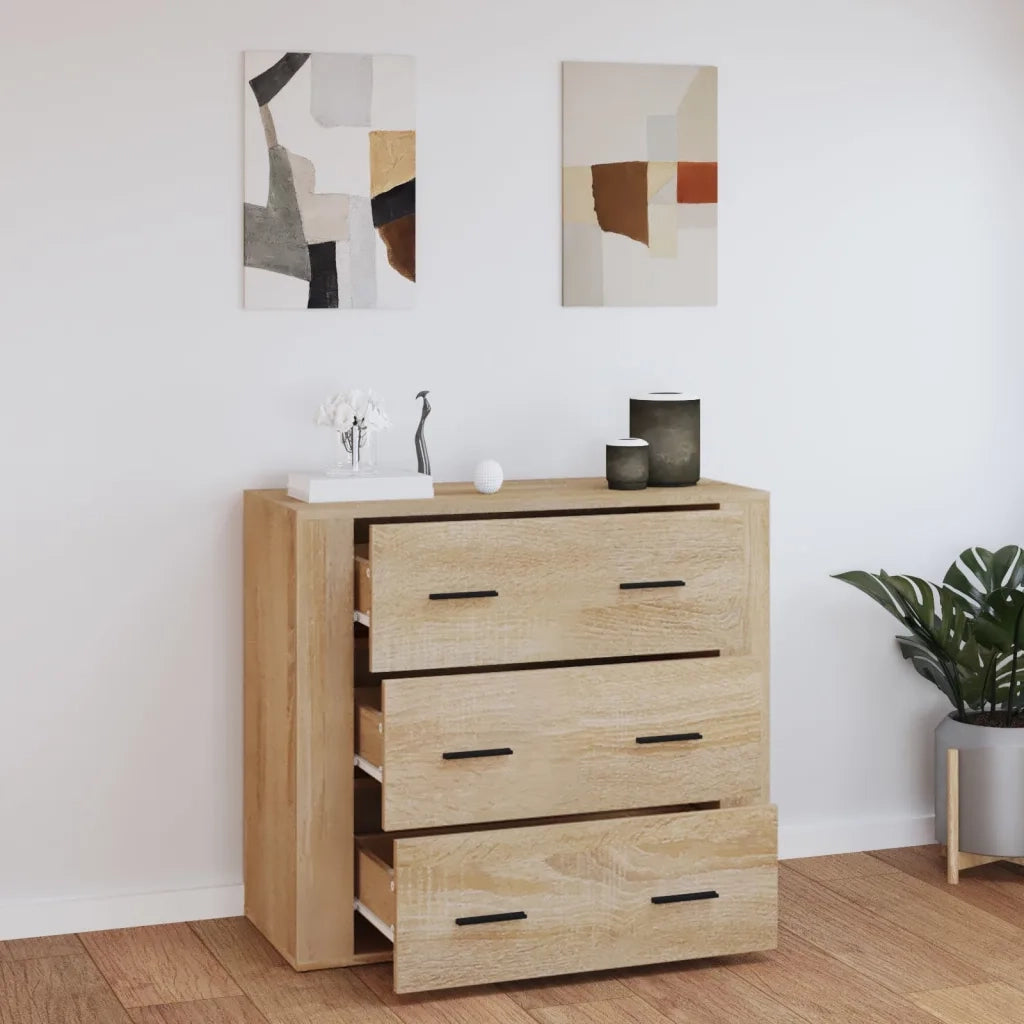 Credenza Rovere Sonoma 80x33x70 cm in Legno Multistrato cod mxl 9399