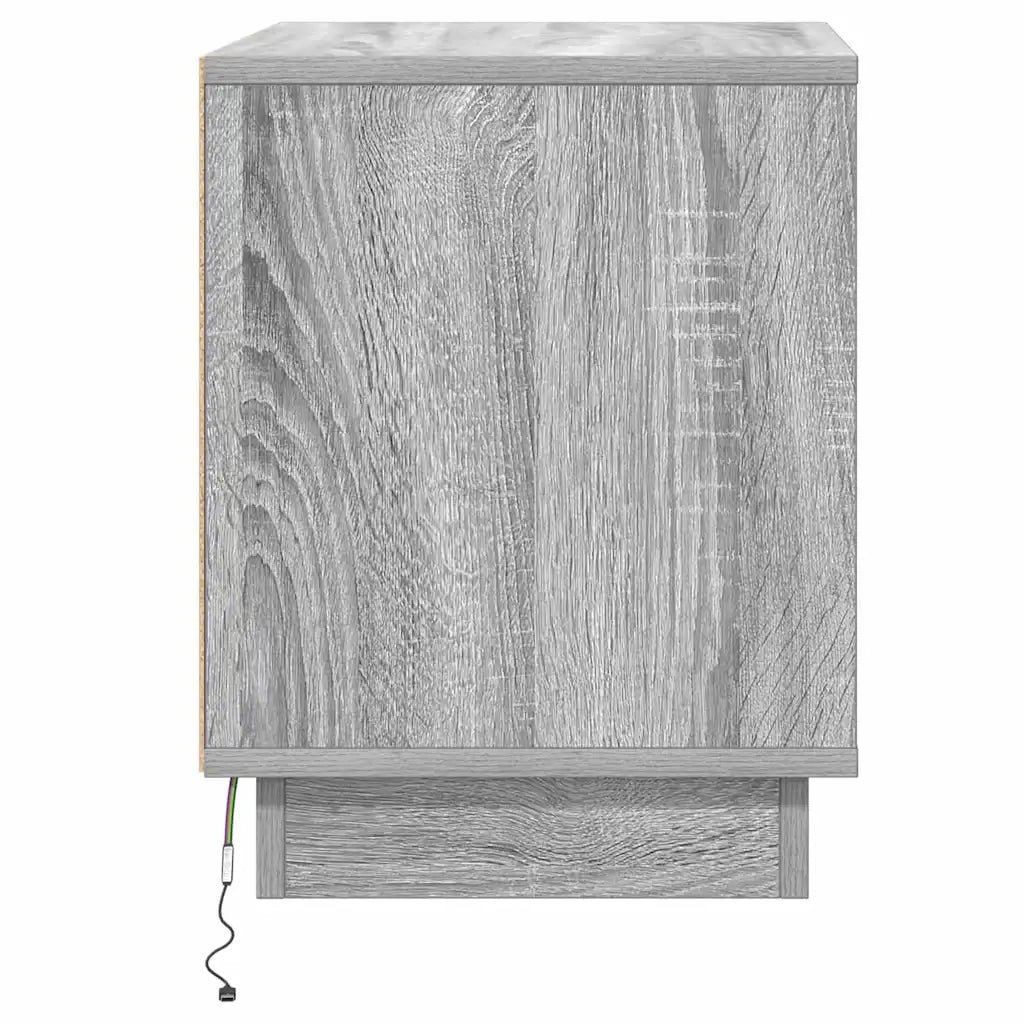 Comodino | Armadio da Notte | Mobiletto da notte Grigio 44 x 34,5 x 45 cm Legno multistrato