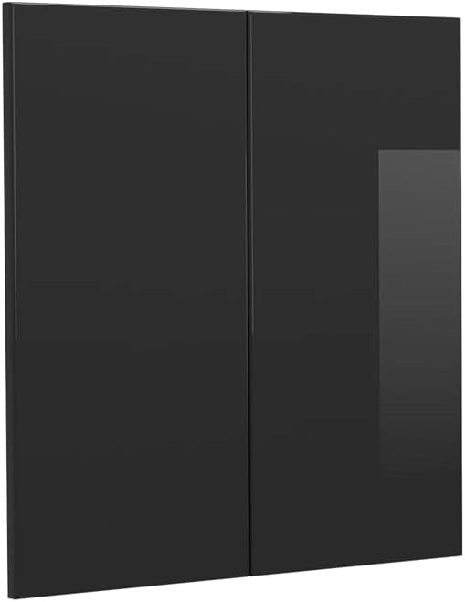 Frontale cucina R-Line, Nero lucido, 59.6 x 70.8 cm frontale del mobile per mobile base con cassetti, adatto per armadi da cucina R-Line per un montaggio semplice