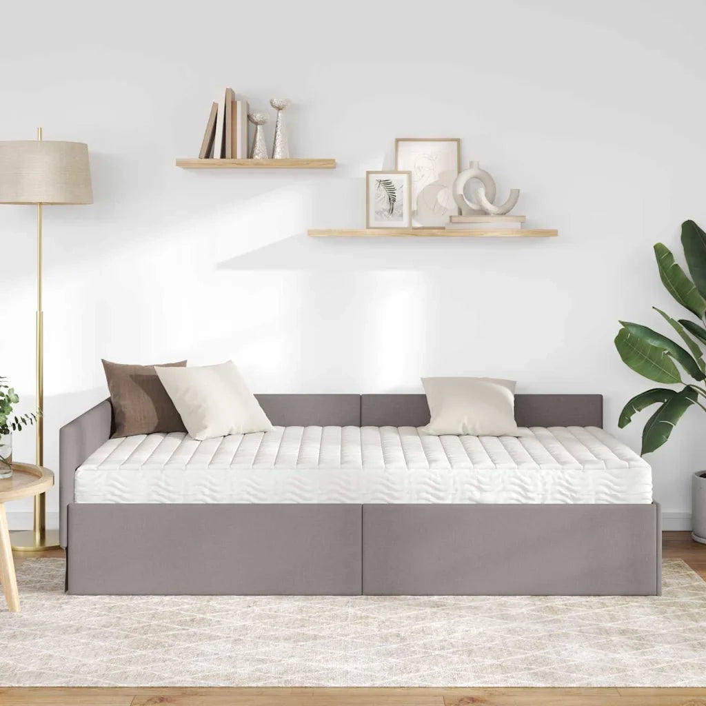 Struttura Letto Angolare con Materasso 2 pcs Talpa Tessuto 3393594