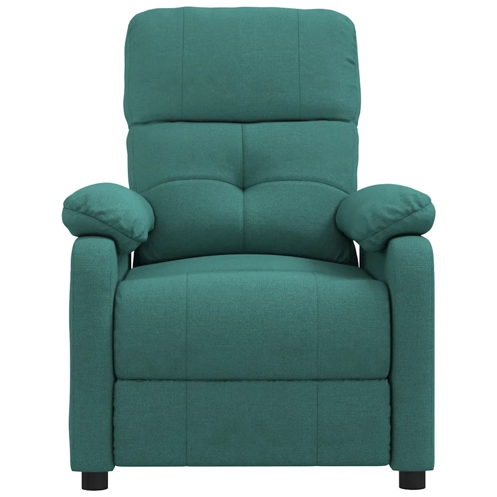 Poltrona Massaggiante Verde Scuro in Tessuto 289678