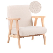 Poltrona per bambini con gambe in legno beige chiaro cemeretta