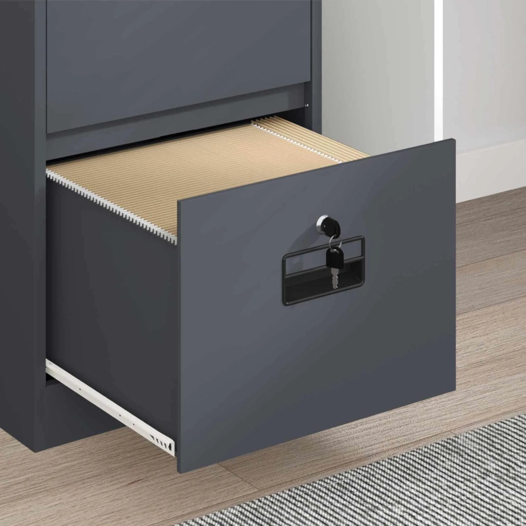 Armadio per File con cassetto Antracite 45,5 x 42 x 106,5 cm