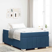 vidaXL Struttura del letto con materasso Blu 120 x 200 cm Tessuto